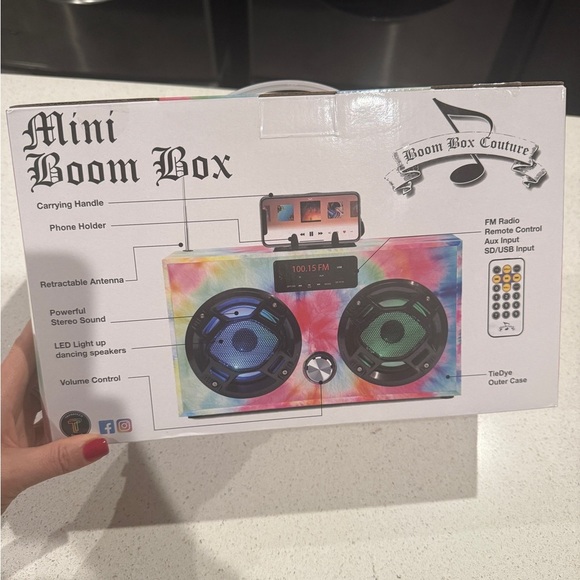 Tie-Dye Mini Boombox - Picture 3 of 6